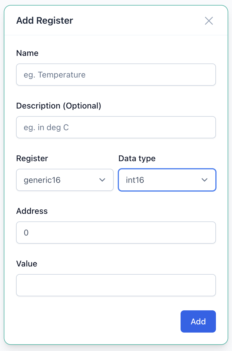 Adding a register