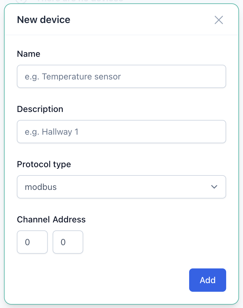 Adding a device