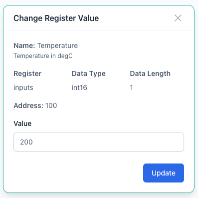 Changing a register value